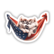 Siberian Husky Dogs in American Flag Bandana Hammock