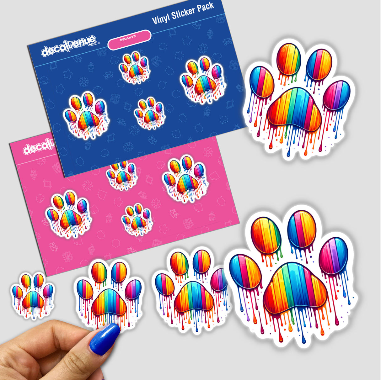 Pride Dog Paw Print Rainbow