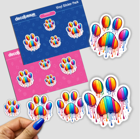 Pride Dog Paw Print Rainbow
