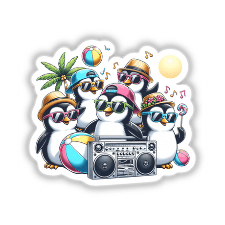 Penguin Beach Party Sunglasses Boombox