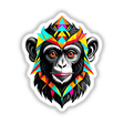 A Cool Monkey King illustration featuring a monkey adorned with a vibrant headdress, available as stickers or digital artwork from Decal Venue.