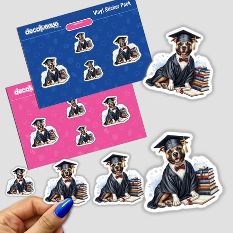 Pitbull Graduate in Cap and Gown