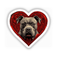 Pitbull Heart Clipart | Dog Lover Sticker or Commercial Use Download: Illustration of a dog's face within a heart shape, highlighting its nose and eye, perfect for stickers or digital art.