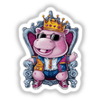Hippo Sitting on Throne Wearing Crown