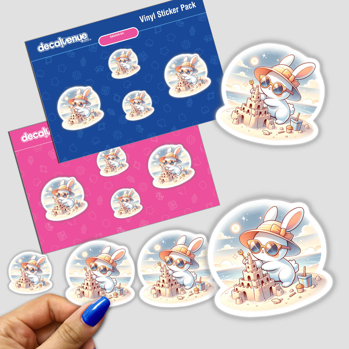 Beach Bunny Building a Sandcastle