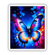 A Pretty Colorful Butterfly sticker or digital artwork, showcasing a vibrant butterfly with intricate wing patterns, perfect for adding unique flair to personal items or digital projects.