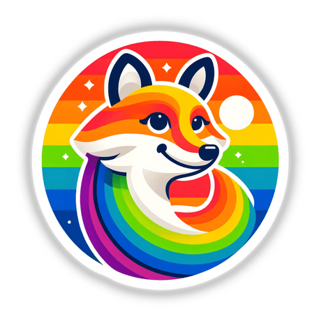 Fox Colorful Rainbow Pride