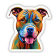 Colorful Happy Pitbull