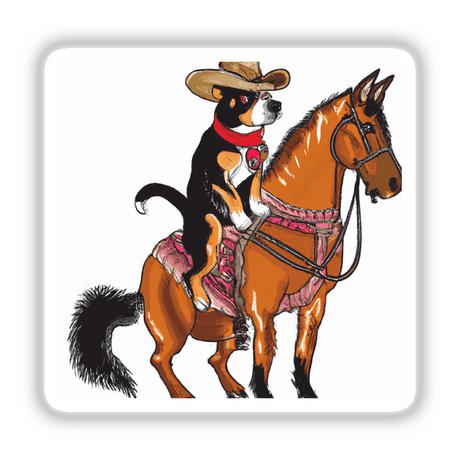 Cowboy Doggie Sticker