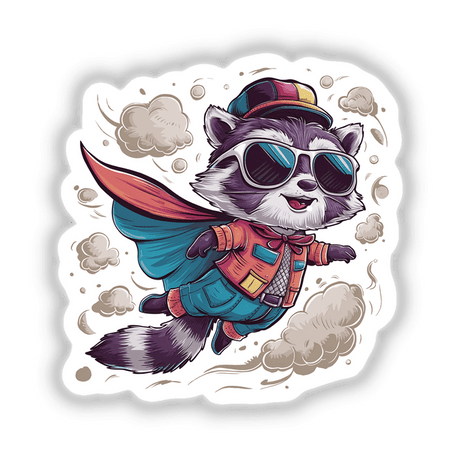 Raccoon Wearing Superhero Cape