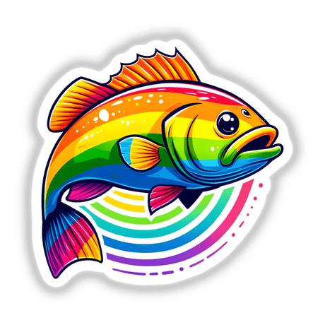 Bass Fish Colorful Rainbow Pride