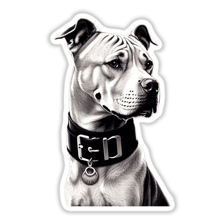 Pitbull with Large Collar