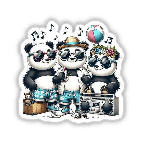 Panda Beach Party Sunglasses Boombox