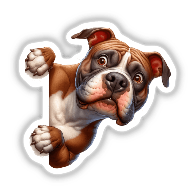 Curious Boxer Puppy Digital Artwork