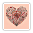 a painting of a heart with leaves and flowers