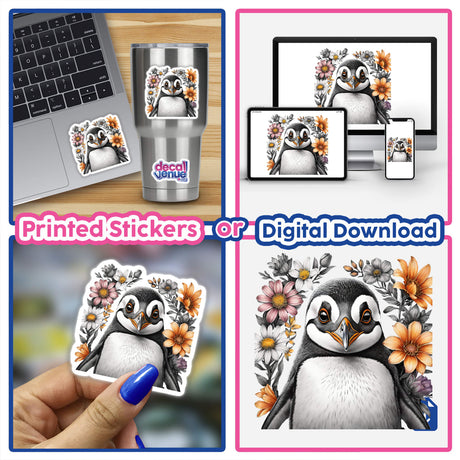 Penguin Portrait Floral Accents PA30