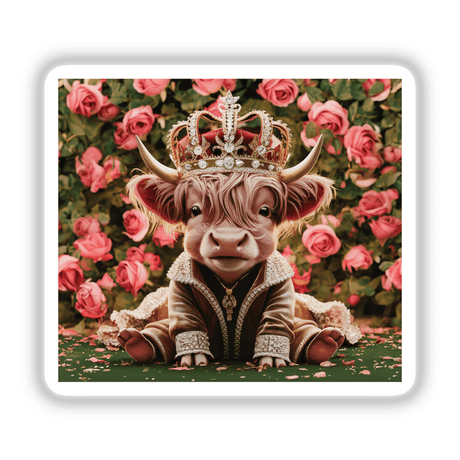 Baby Highland Cow Crown Roses