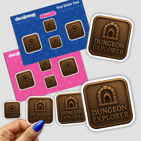 Dungeon Explorer – RPG-Style Skill Badge (Bronze Adventure Token) depicted as a detailed, intricate design available as either a vinyl sticker or digital artwork, showcasing its unique adventure-themed emblem.