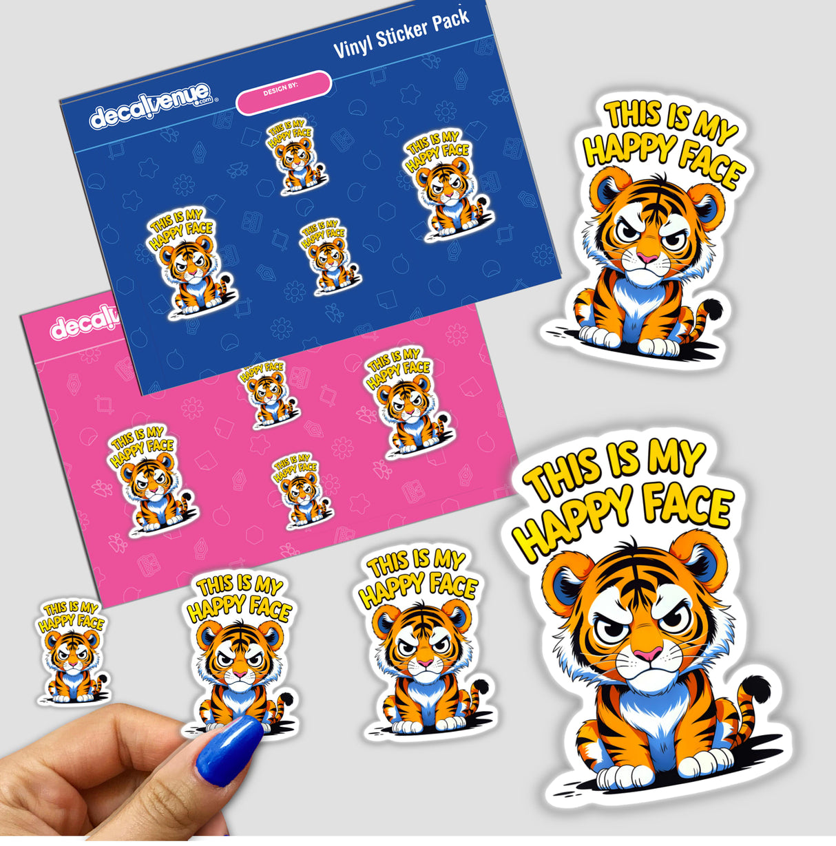 This Is My Happy Face Cute Grumpy Tiger