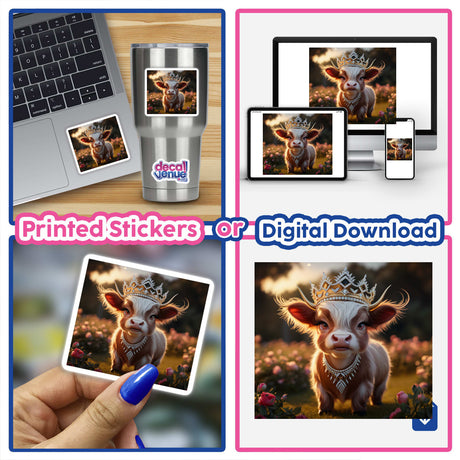 Baby Highland Cow Crown Roses