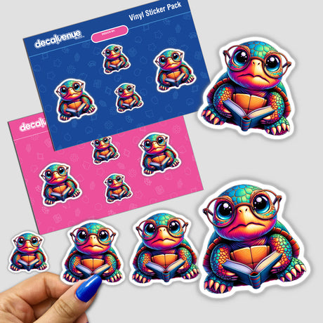 Turtle With Reading Glasses Open Book