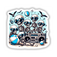 Skeleton Beach Party Sunglasses Boombox