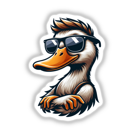 Trendy Duck Wearing Sunglasses
