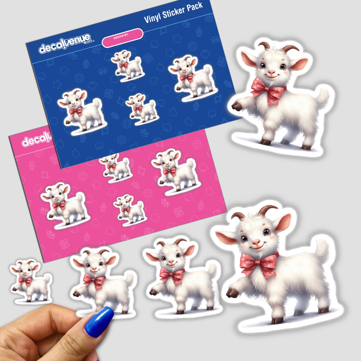 Happy Dancing White Goat