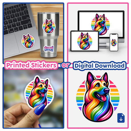 Pride Month Rainbow German Shepherd Dog