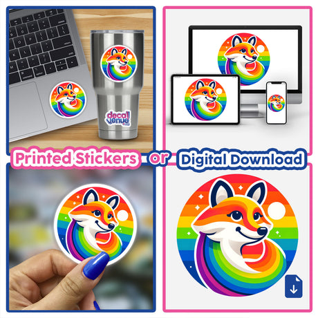 Fox Colorful Rainbow Pride