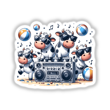 Spotted Cow Beach Party Sunglasses Boombox