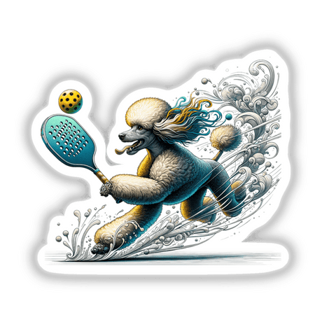 Poodle Playing Pickleball Dog