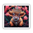Baby Highland Cow Crown Flowers
