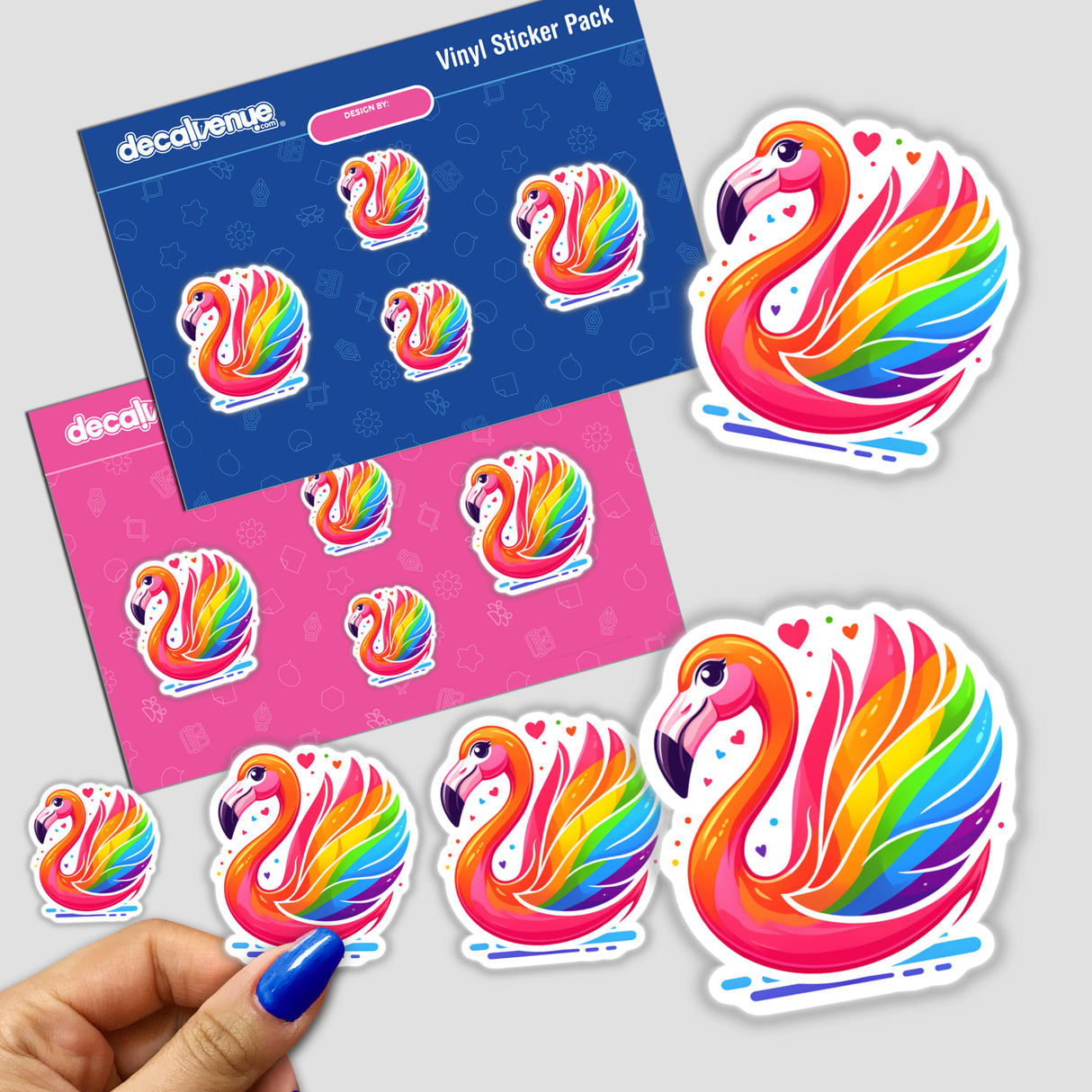 Colorful Flamingo Bird Rainbow Pride