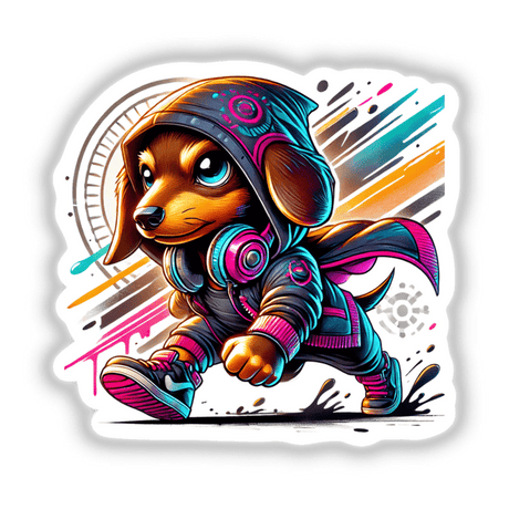 Dachshund Dog Hoodie Urban Vibes