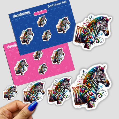 Colorful Psychedelic Zebra