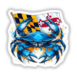 Blue Crab with Maryland Flag Digital Artwork