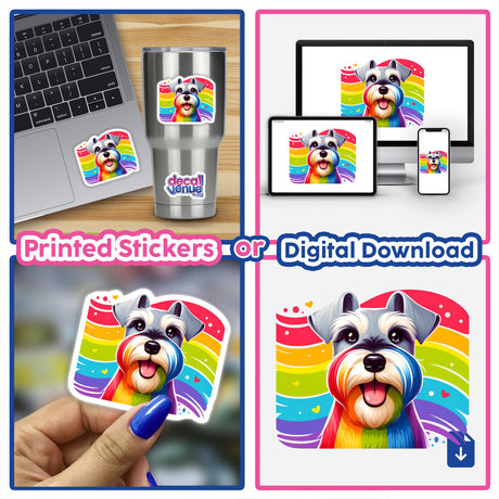 Rainbow Schnauzer Dog Pride