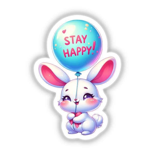Cute Bunny Stay Happy Balloon