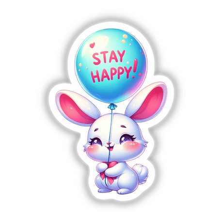 Cute Bunny Stay Happy Balloon