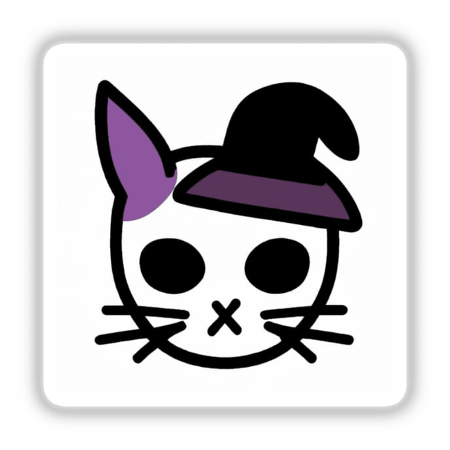 Swag Bunny: A playful cartoon illustration of a cat wearing a hat, available as unique stickers or digital artwork from Decal Venue. Perfect for adding charm to any surface or collection.