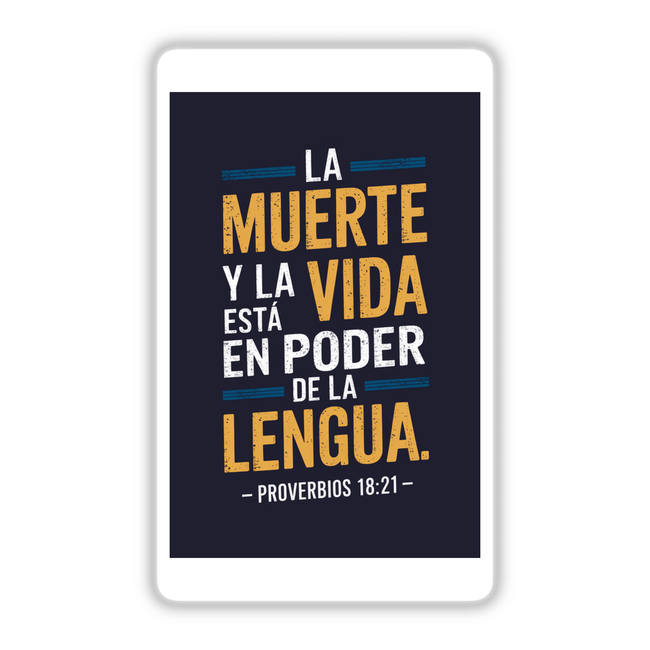 Spanish Bible Verse Clipart - La Muerte y La Vida, Proverbs 18:21 - Stickers or Commercial Use Download
