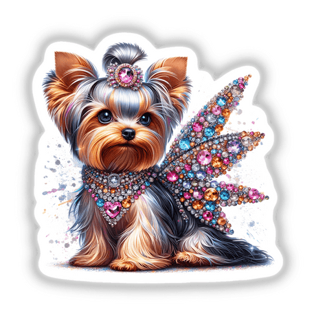 Jeweled Yorkie Fairy Angel Dog