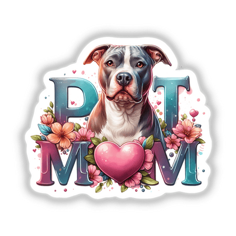 Floral Pit Mom Pitbull Dog