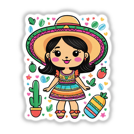 Girl celebrating cinco de mayo