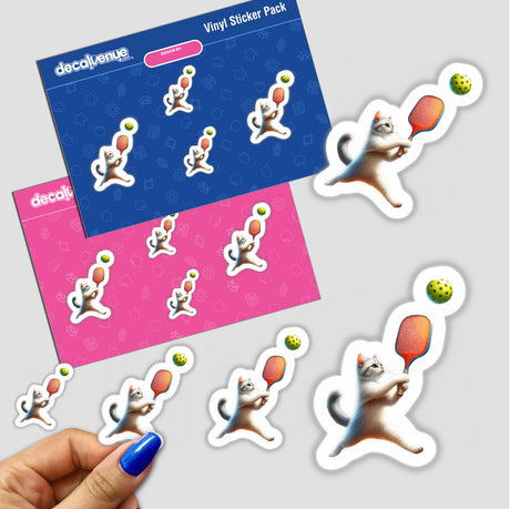 Cat Playing Pickleball