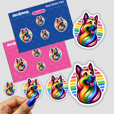 Pride Month Rainbow German Shepherd Dog