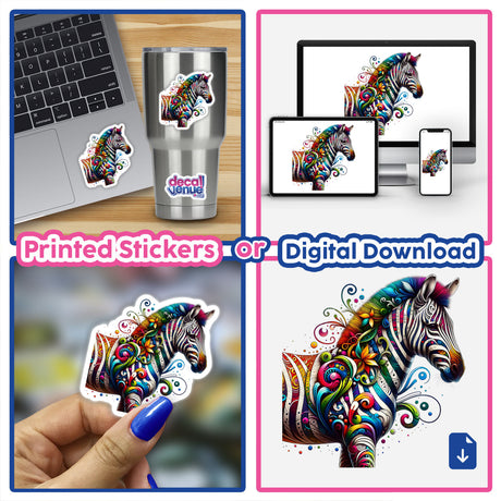 Colorful Psychedelic Zebra