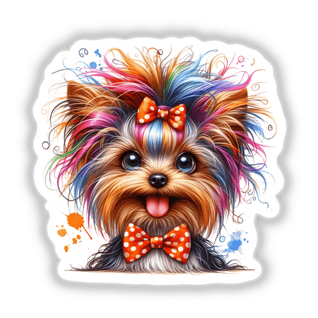 Crazy Haired Yorkie Dog