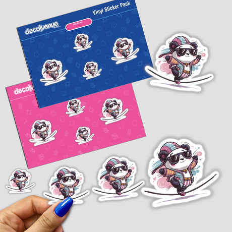 Panda balancing on tightrope